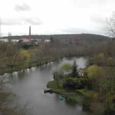 Du haut du viaduc vue sur le Clain côté sud
