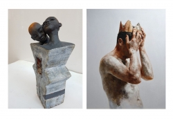 " Le double Je" par Babilio / Jallais - Babilio : sculptures  Jallais : Peintures