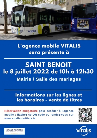 L'agence VITALIS sera présente à SAINT BENOIT (Mairie) le 8 juillet 2022