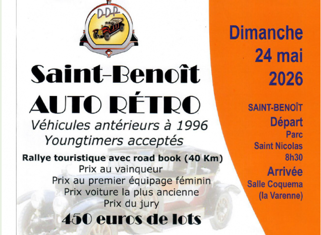 Saint-Benoît Auto-Retro - Rallye Touristique